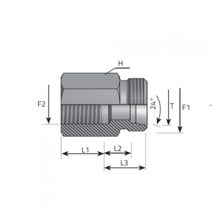 Taisni adapteri ar DIN ārējo un BSP (collīgo) iekšējo vītni. (AME..LSFFG)